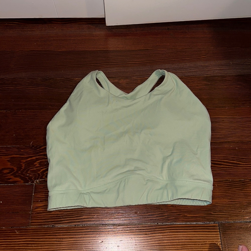 Mint green sports bra